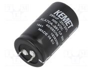 Capacitor: electrolytic; SNAP-IN; 390uF; 500VDC; Ø30x50mm; ±20% KEMET