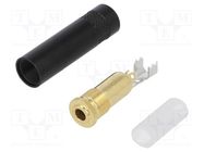 Plug; Jack 3,5mm; female; stereo; ways: 3; straight; for cable; 4mm NEUTRIK