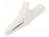 Crocodile clip; 32A; 1kVDC; white; Grip capac: max.20mm STÄUBLI