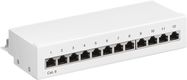 CAT 6 Mini/Desktop Patch Panel, 12 Port, white - STP shielded