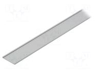 Cover; silver; 1m; VARIO30-09; aluminium; anodized; for profiles TOPMET