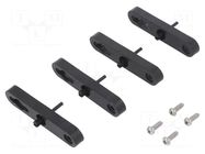 Set of wall holders; L: 95mm; W: 20mm; H: 10mm; black; GEOS SPELSBERG