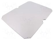 Mounting plate; insulating; W: 476mm; L: 376mm; Thk: 4mm; GEOS; grey SPELSBERG