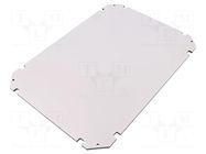 Mounting plate; insulating; W: 250mm; L: 350mm; Thk: 5mm; GEOS; grey SPELSBERG