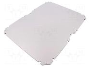 Mounting plate; insulating; W: 350mm; L: 450mm; Thk: 5mm; GEOS; grey SPELSBERG