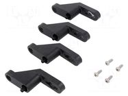 Set of wall holders; L: 95mm; W: 20mm; H: 40mm; black; GEOS SPELSBERG