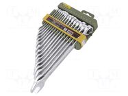 Wrench-set; combination spanner; Chrom-vanadium steel; 15pcs. PROXXON