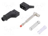Connector: 4mm banana; plug; 32A; 600V; black; 2.5mm2 STÄUBLI