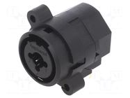 Connector: Jack 6,3mm + XLR; socket; female; stereo; angled; THT AMPHENOL