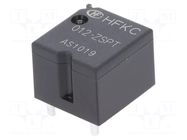 Relay: electromagnetic; SPDT; Ucoil: 12VDC; 30A; Ucoil min: 6.9VDC HONGFA RELAY