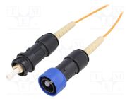 Fiber patch cord; PIN: 1; multi mode simplex (MM); bayonet; 5m BULGIN