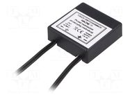 Touch switch; 44x44x14mm; Colour: black; IP40; Leads: leads x2 Nord Elektronik Plus
