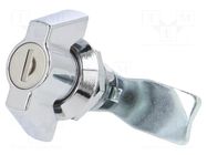 Lock; zinc and aluminium alloy; 18mm; chromium; Key code: 1333 RST ROZTOCZE