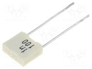 Capacitor: polyester; 1nF; 63VAC; 100VDC; 5mm; ±10%; 2.5x6.5x7.2mm KEMET