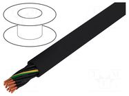 Wire; ÖPVC-JZ; 18G2.5mm2; unshielded; 600V,1kV; Cu; stranded; black TKD
