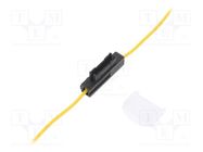 Fuse holder; 19mm; 1.5mm2; 12A; yellow; automotive fuses 4CARMEDIA