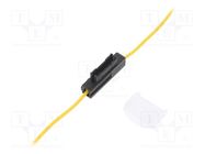 Fuse holder; 19mm; 0.5mm2; 3A; yellow; automotive fuses 4CARMEDIA