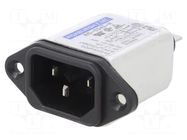 Connector: AC supply; socket; male; Inom: 3A; Ir: 0.35mA; 250VAC ROXBURGH EMC