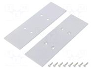 Cap for LED profiles; silver; 2pcs; steel; 33.4x105.7x2mm TOPMET