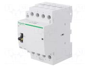 Contactor: 4-pole installation; 63A; 24VAC; NO x4; IP20; ICT; 500V SCHNEIDER ELECTRIC