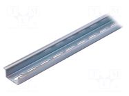 DIN rail; zinc-plated steel; L: 1m; TS35; Profile ht: 15mm Profilati Lonatesi