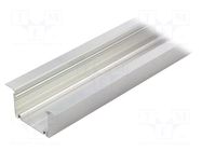 Profiles for LED modules; natural; L: 1m; PHIL; aluminium TOPMET