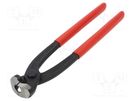 Pliers; end,for ear clamp,stainless steel ties; 220mm KNIPEX