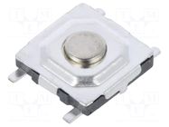 Microswitch TACT; SPST; Pos: 2; 0.05A/12VDC; SMT; none; 5.2x5.2mm JIANFU