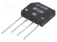 Bridge rectifier: single-phase; Urmax: 600V; If: 2A; Ifsm: 60A; flat NTE Electronics