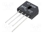 Bridge rectifier: single-phase; Urmax: 200V; If: 6A; Ifsm: 250A NTE Electronics