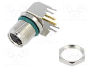 Connector: M8; female; PIN: 2; angled 90°; on PCBs; socket; 4A; IP68 AMPHENOL LTW