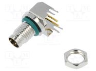 Connector: M8; male; PIN: 2; angled 90°; on PCBs; socket; 4A; IP68 AMPHENOL LTW