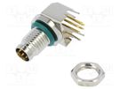 Connector: M8; male; PIN: 5; angled 90°; on PCBs; socket; 1.5A; IP68 AMPHENOL LTW