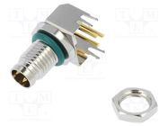 Connector: M8; male; PIN: 3; angled 90°; socket; 4A; IP68; 30V; metal AMPHENOL LTW