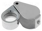 Folding magnifier; Mag: x6; Lens: Ø15mm; 35x20x15mm NEWBRAND