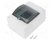 Enclosure: for modular components; IP20; white; No.of mod: 4; MINI ELEKTRO-PLAST NASIELSK