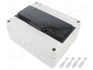 Enclosure: for modular components; IP65; light grey; HERMETICA ELEKTRO-PLAST NASIELSK
