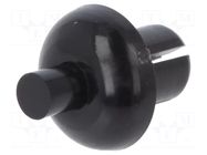 Rivet; polyamide; L.rivet: 6.1mm; black; push-in DREMEC