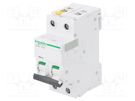 Circuit breaker; 400VAC; Inom: 2A; Poles: 2; for DIN rail mounting SCHNEIDER ELECTRIC