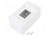 Enclosure: for modular components; IP20; white; No.of mod: 3; MINI ELEKTRO-PLAST NASIELSK