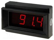 Voltmeter; digital,mounting; 0÷200mV; on panel; M2 screw; LCD 