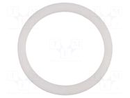 Gasket; PTFE; Thk: 2mm; Øint: 12.1mm; Øout: 16.6mm; M12; white LAPP
