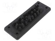 Multigate grommet; black; Holes no: 25; -40÷90°C; IP55 TRELLEBORG