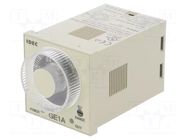 Timer; 0,1s÷10h; SPDT + SPDT; 240VAC/5A,24VDC/5A; GE1A; socket IDEC