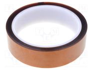 Tape: high temperature resistant; Thk: 0.06mm; 40%; amber; W: 25mm 