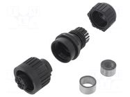Connector: circular; plug; female; IP67; CA; for cable; straight HIRSCHMANN