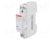 Contactor: 2-pole installation; 20A; 230VAC,230VDC; NC + NO; ESB ABB