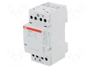 Contactor: 2-pole installation; 25A; 24VAC,24VDC; NO x2; ESB ABB