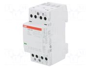Contactor: 4-pole installation; 25A; 24VAC,24VDC; NO x4; ESB ABB