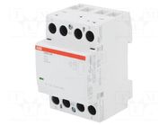 Contactor: 2-pole installation; 40A; 230VAC,230VDC; NO x2; ESB ABB